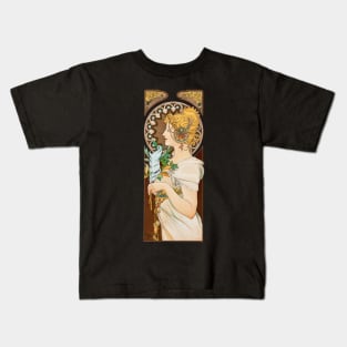 Primrose and Feather (feather panel) Kids T-Shirt